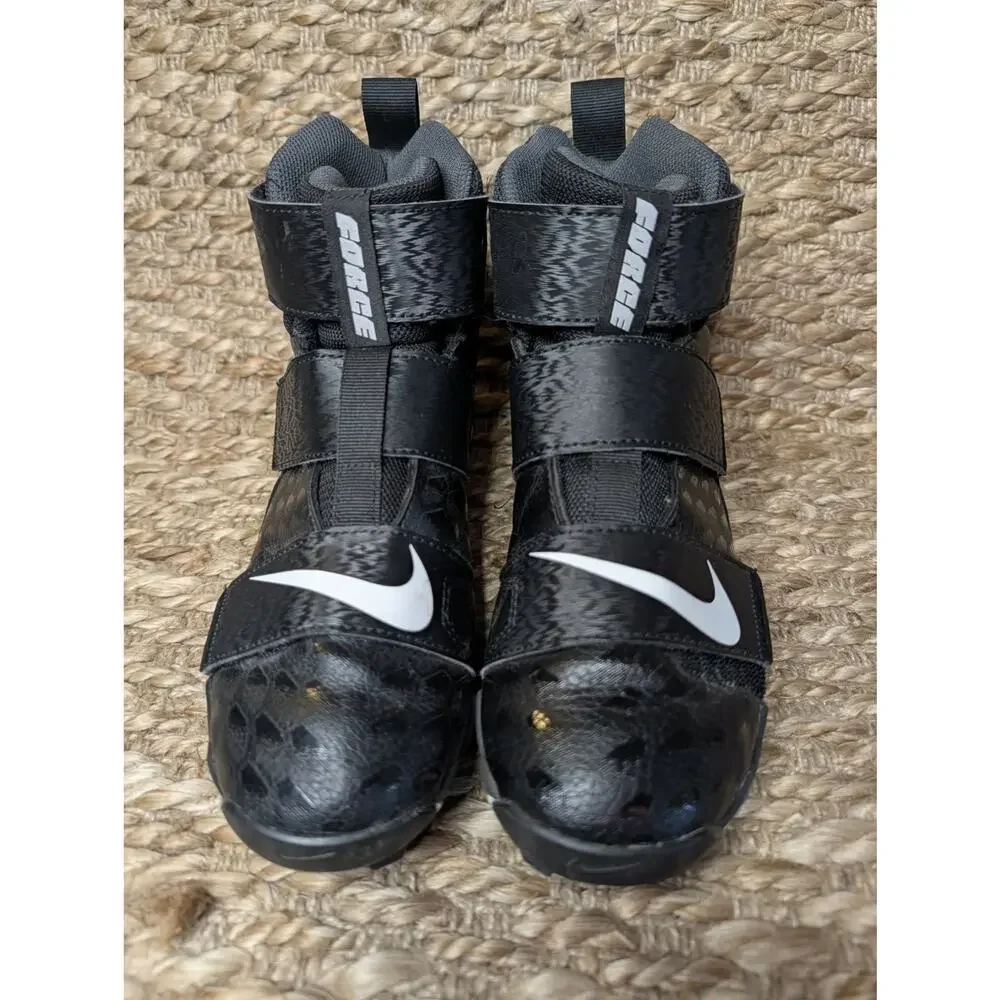 NIKE Force Savage 2 Shark Football Cleat Boys Size US 5Y Black White AQ7723-001